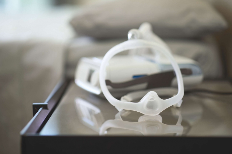Photo of the DreamWisp nasal mask.