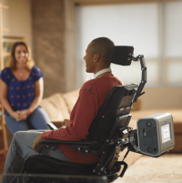 Photo of the Trilogy Evo on the back of a wheelchair thumbnail